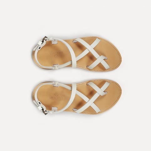 Nara leather sandals - White