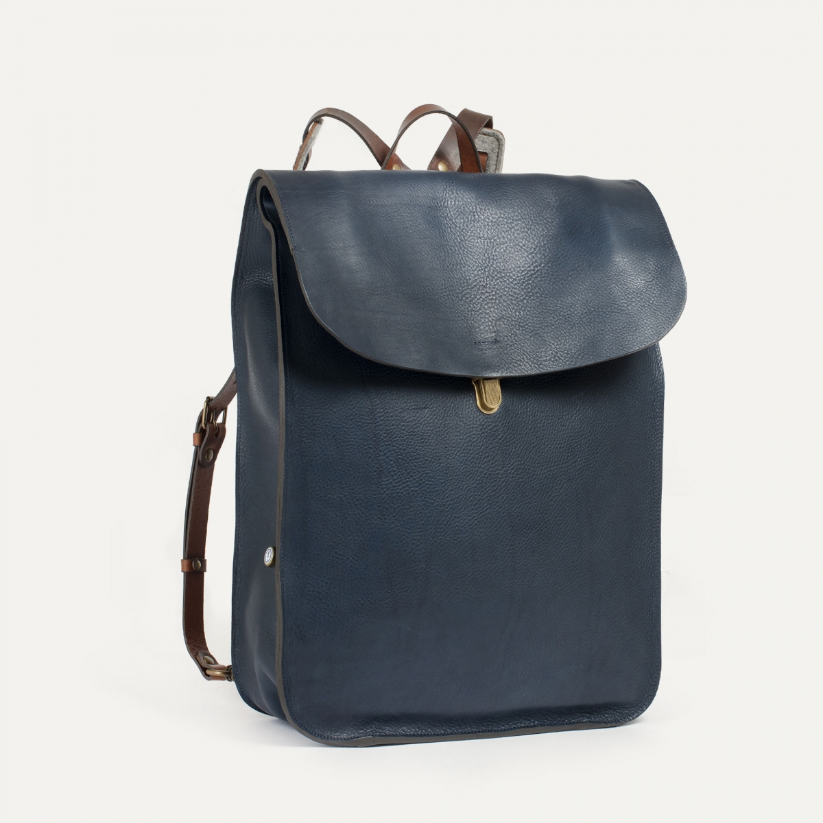 Arlo leather backpack - Navy Blue / E Pure (image n°2)