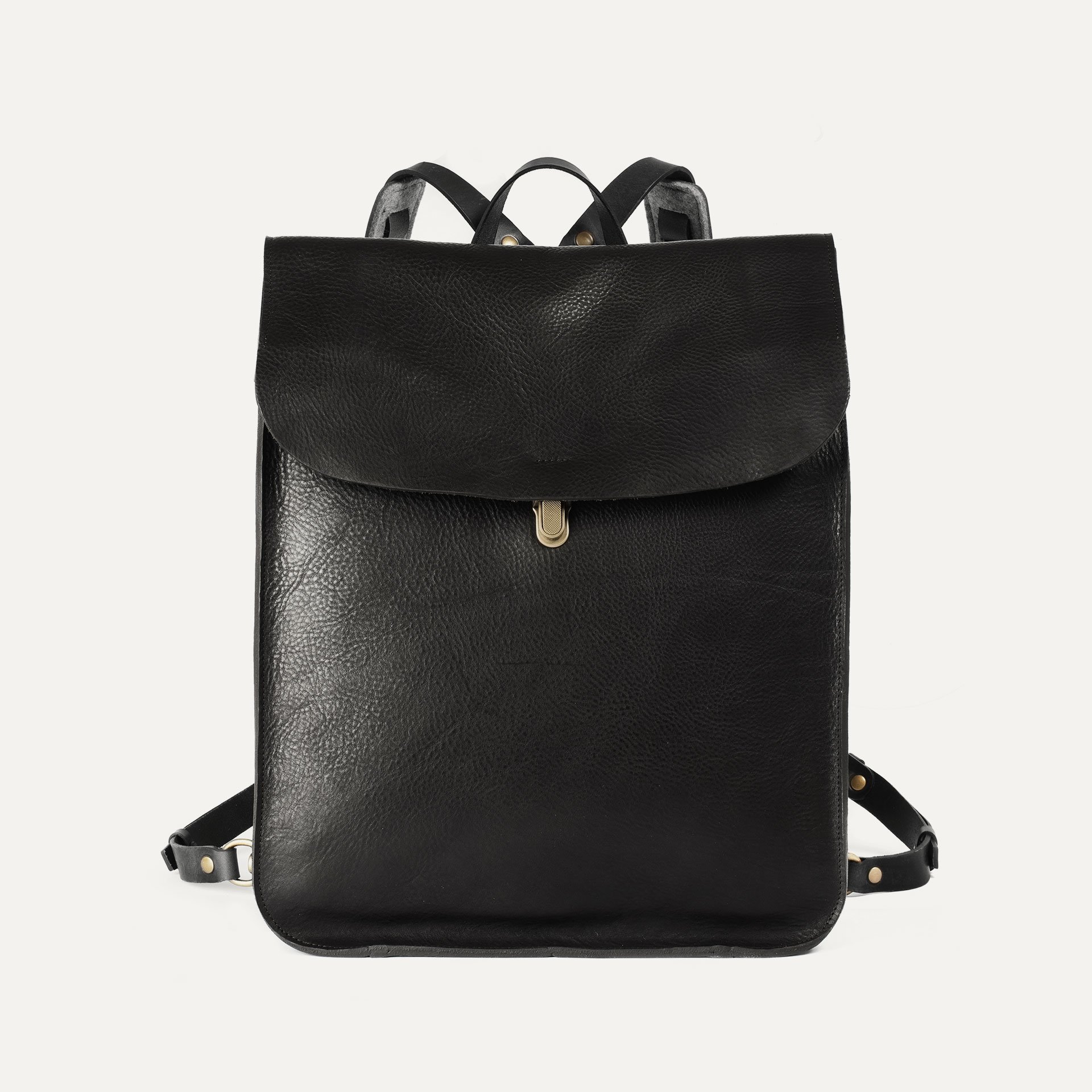 Arlo leather backpack - Black / E Pure (image n°1)