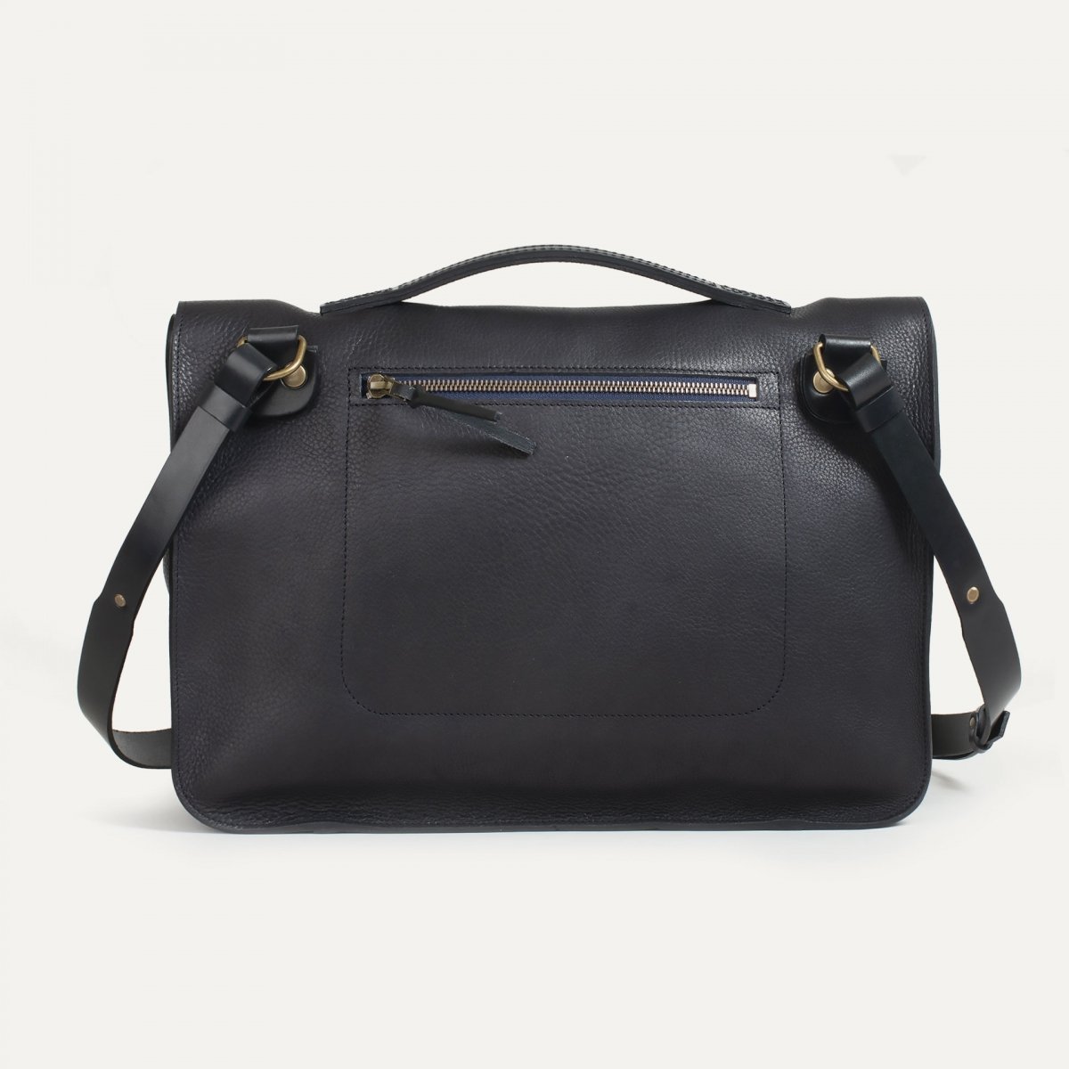 Groucho Leather Satchel - Black / E Pure (image n°3)