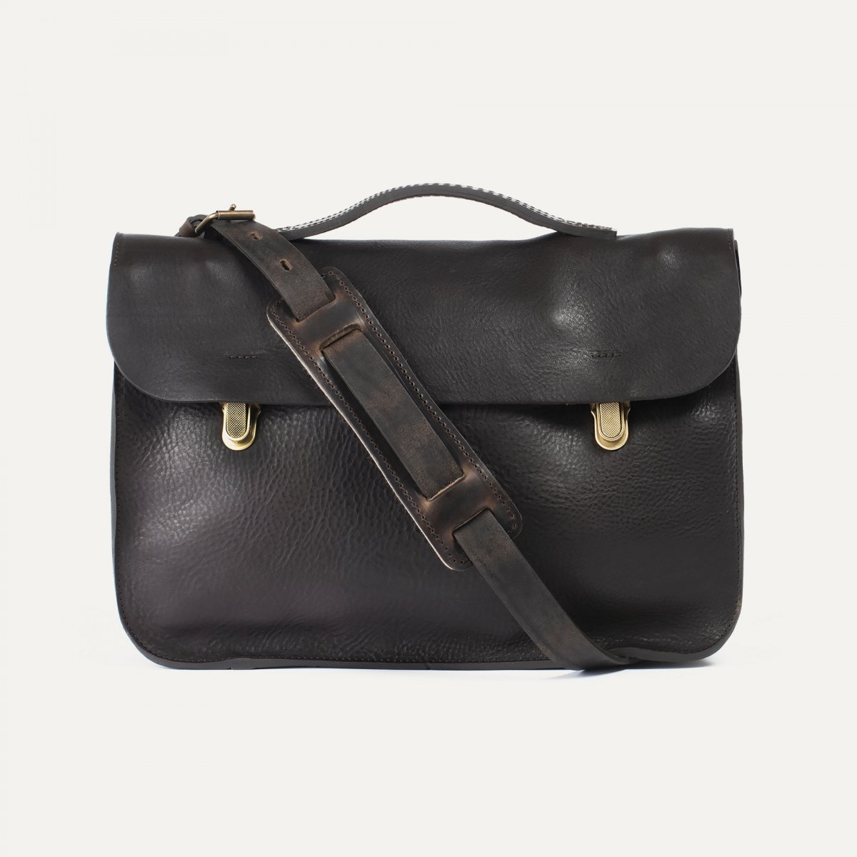 Groucho Leather Satchel - Dark Brown / E Pure (image n°2)