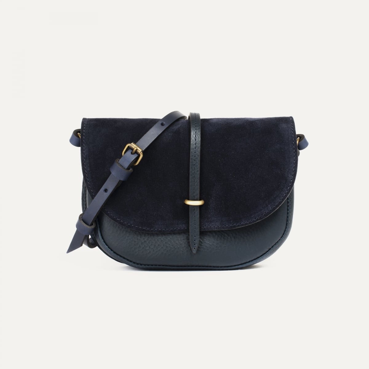 Mini sac postier Java - Bleu Marin / Mix (image n°1)