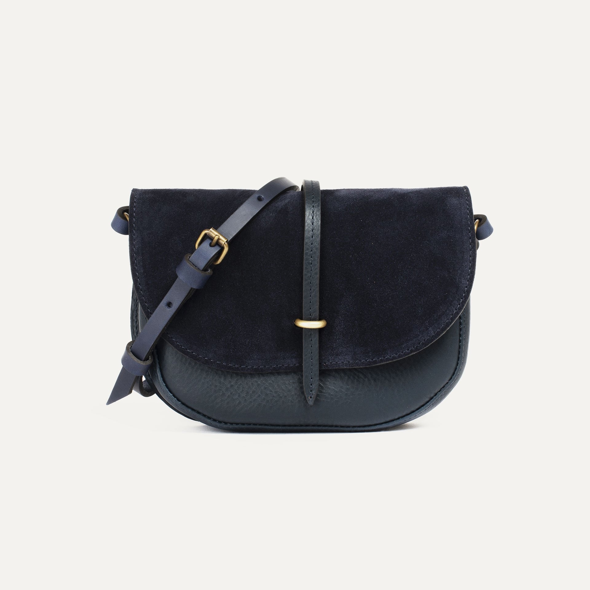 Mini sac postier Java - Bleu Marin / Mix (image n°1)