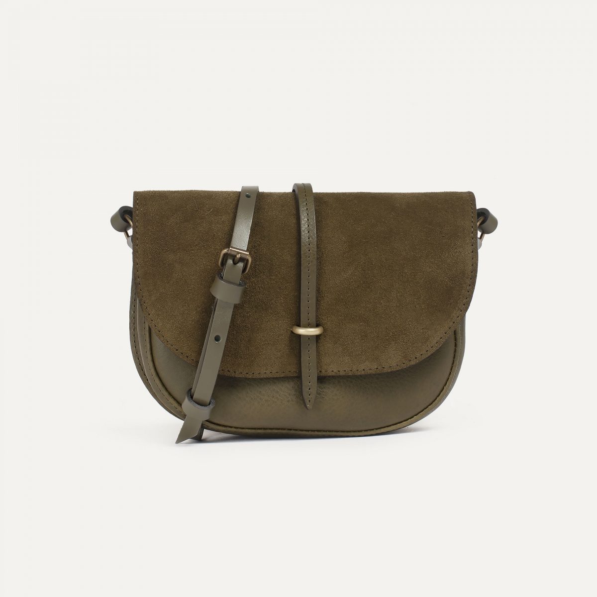 Mini sac postier Java - Kaki / Mix (image n°1)