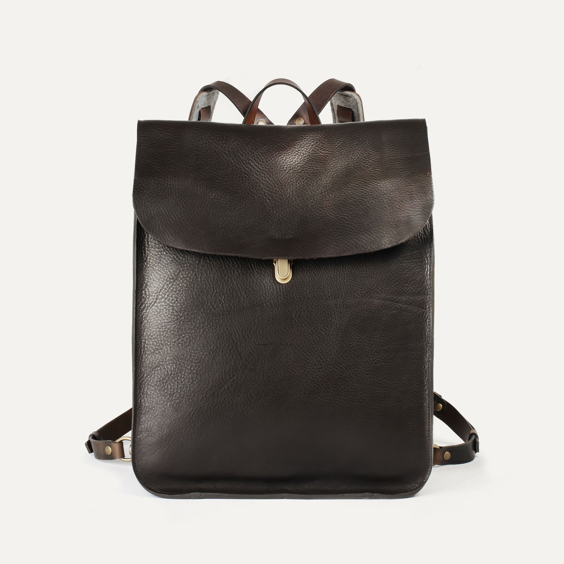Arlo leather backpack - Dark Brown / E Pure (image n°1)