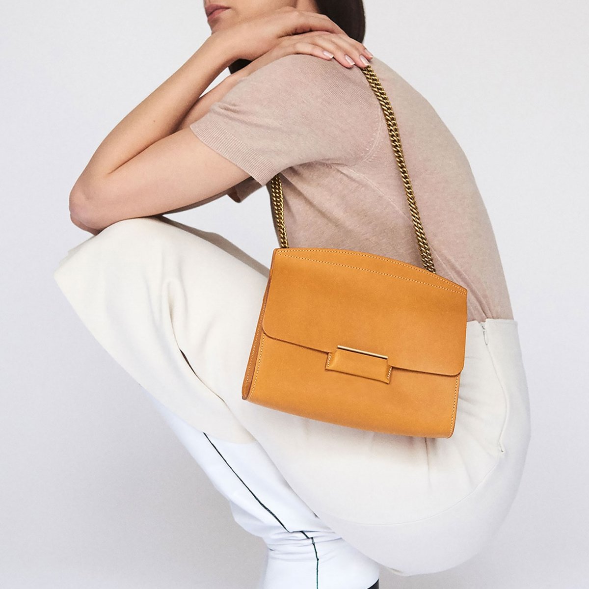 Origami S clutch bag - Honey (image n°6)