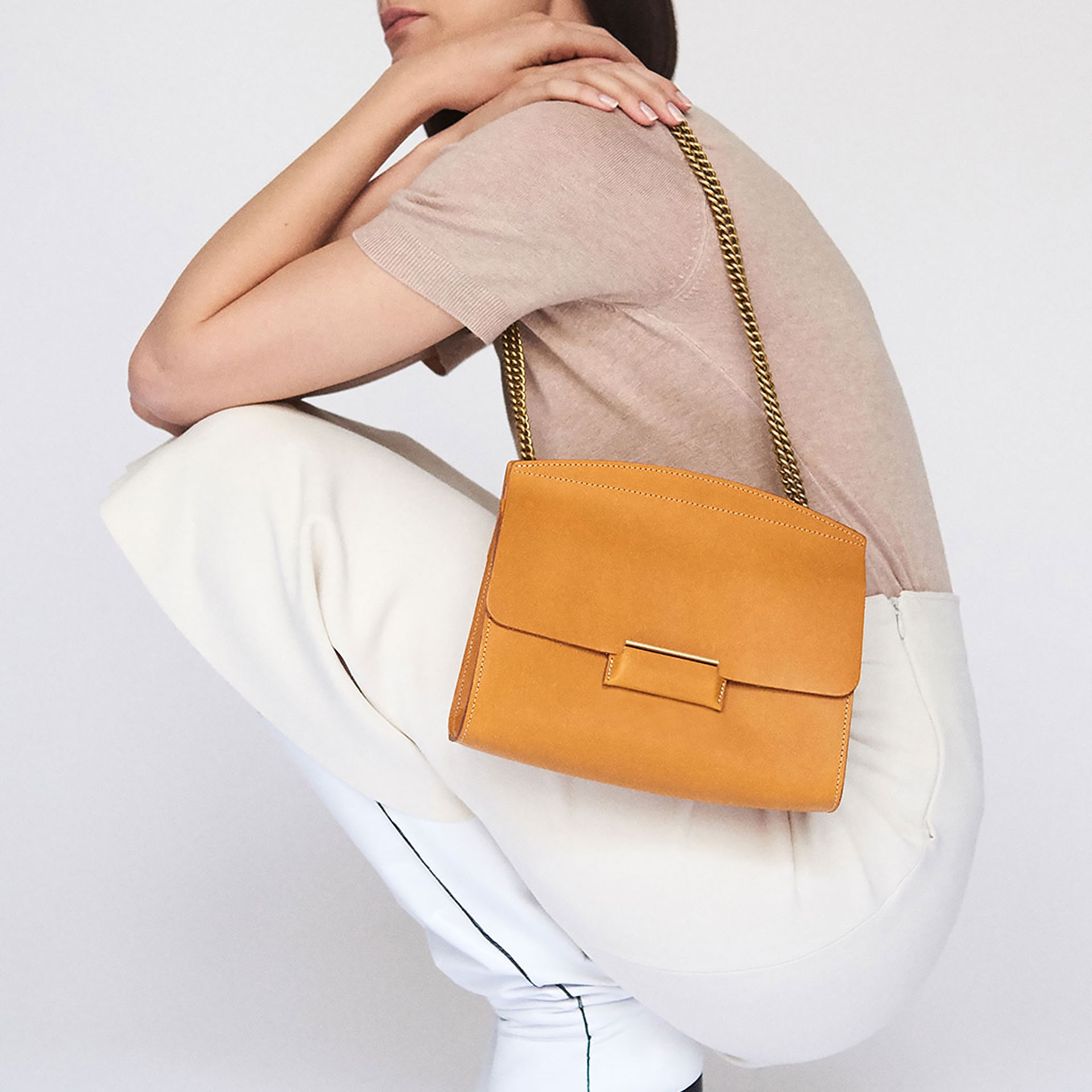 Origami S clutch bag - Honey (image n°6)