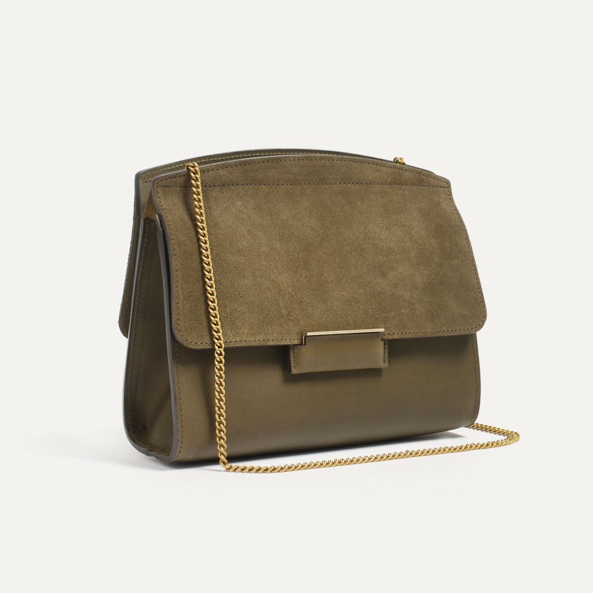 Origami S clutch bag - Khaki / Mix (image n°3)