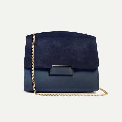 Origami S clutch bag - Marine Blue