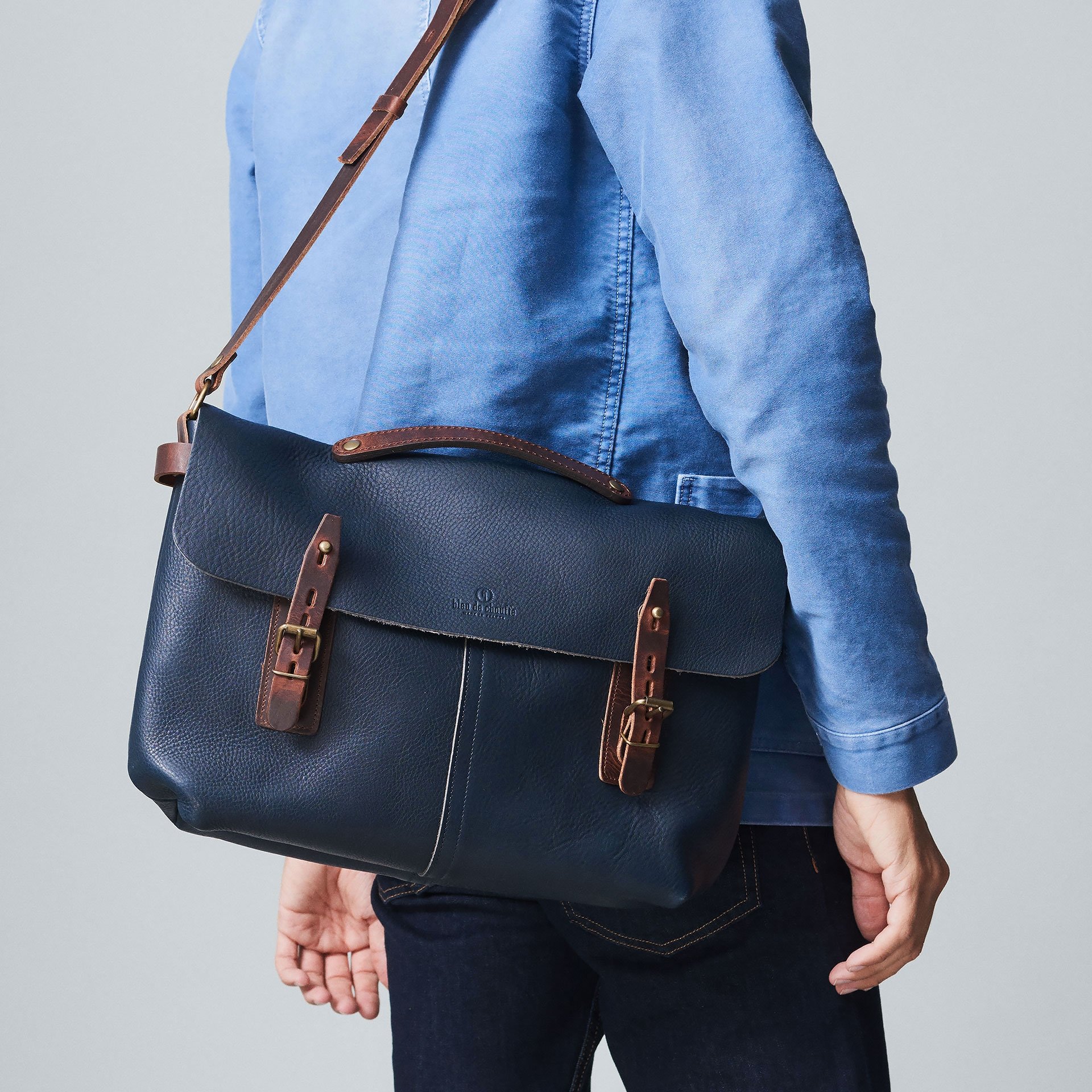 Lucien Satchel bag - Navy Blue (image n°5)