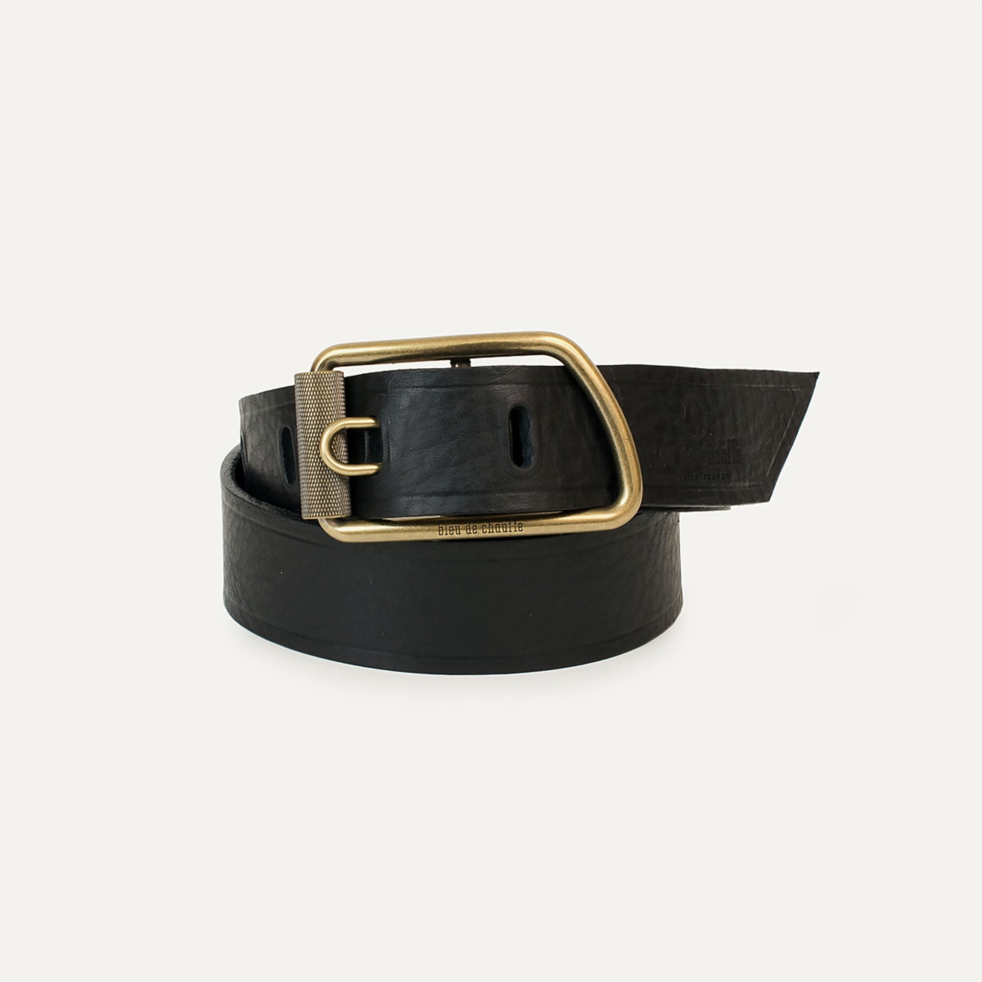 Ceinture Brighton Cuir Noir Avec Fermoir Argenté - Taille L - Largeur 1 Pouce - Excellent état