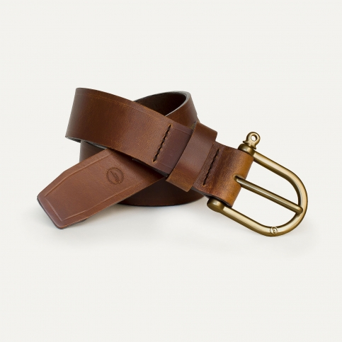 Ceinture Manille - Pain brûlé / Laiton