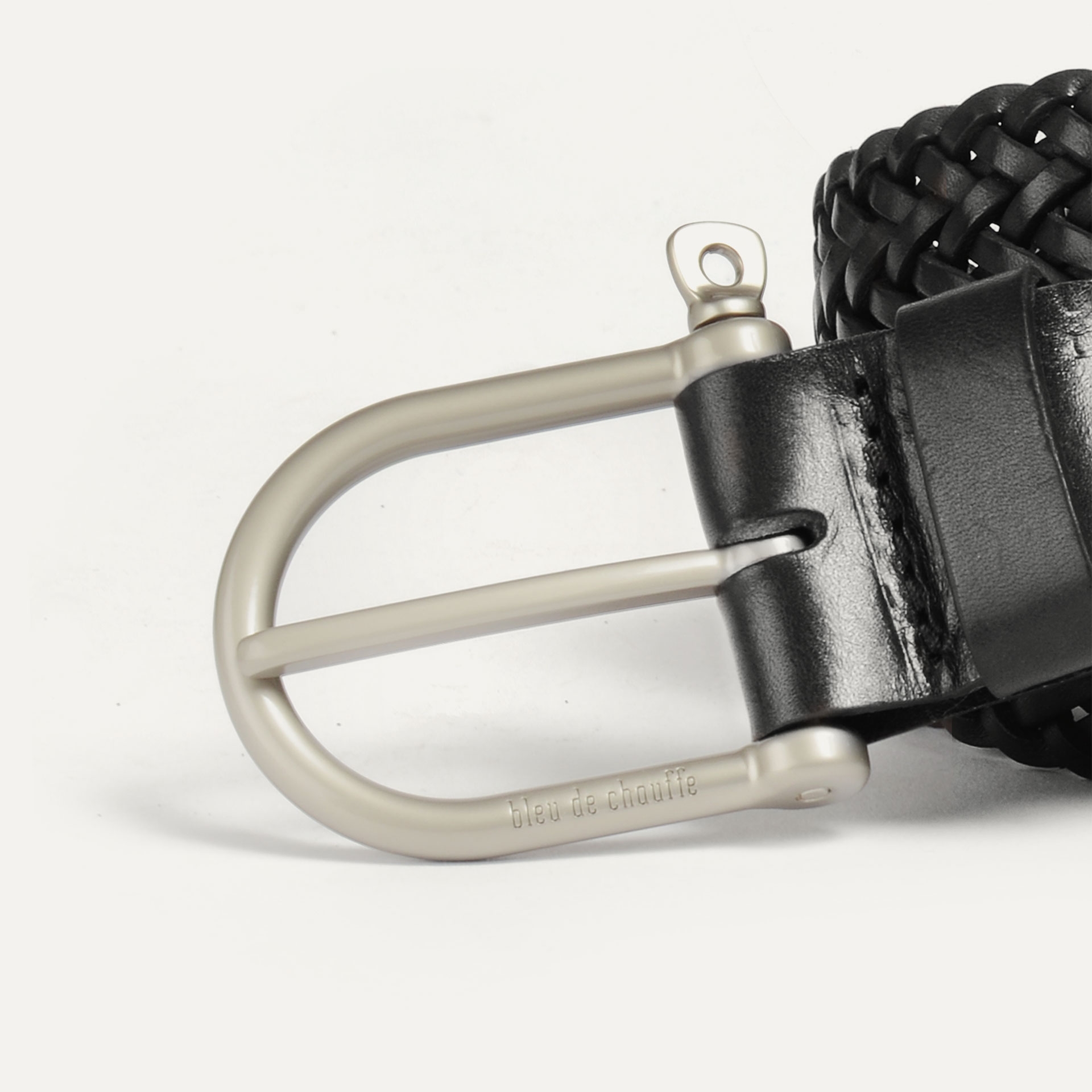 Manille Belt / braided leather - Black (image n°2)