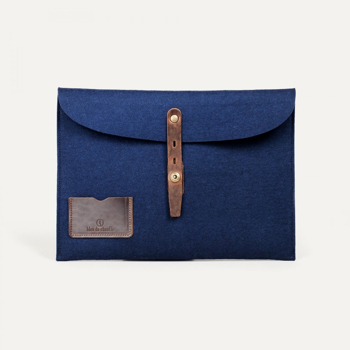 Misha 13” Laptop sleeve - Blue felt (image n°1)