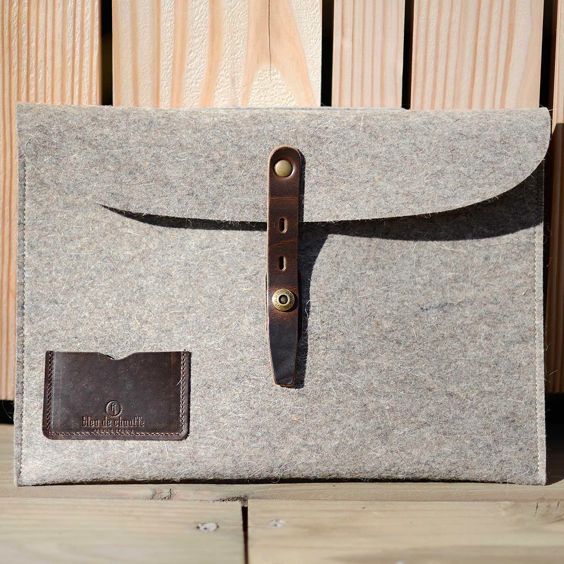 Misha 15” Laptop sleeve - Natural felt (image n°4)