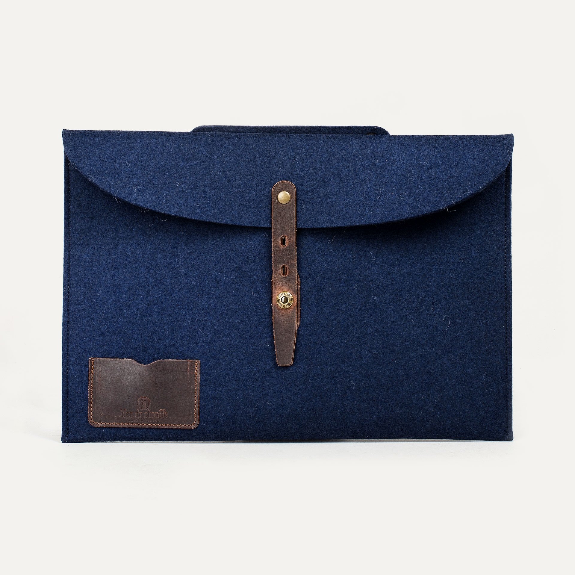 Misha 15” Laptop sleeve - Blue felt (image n°1)