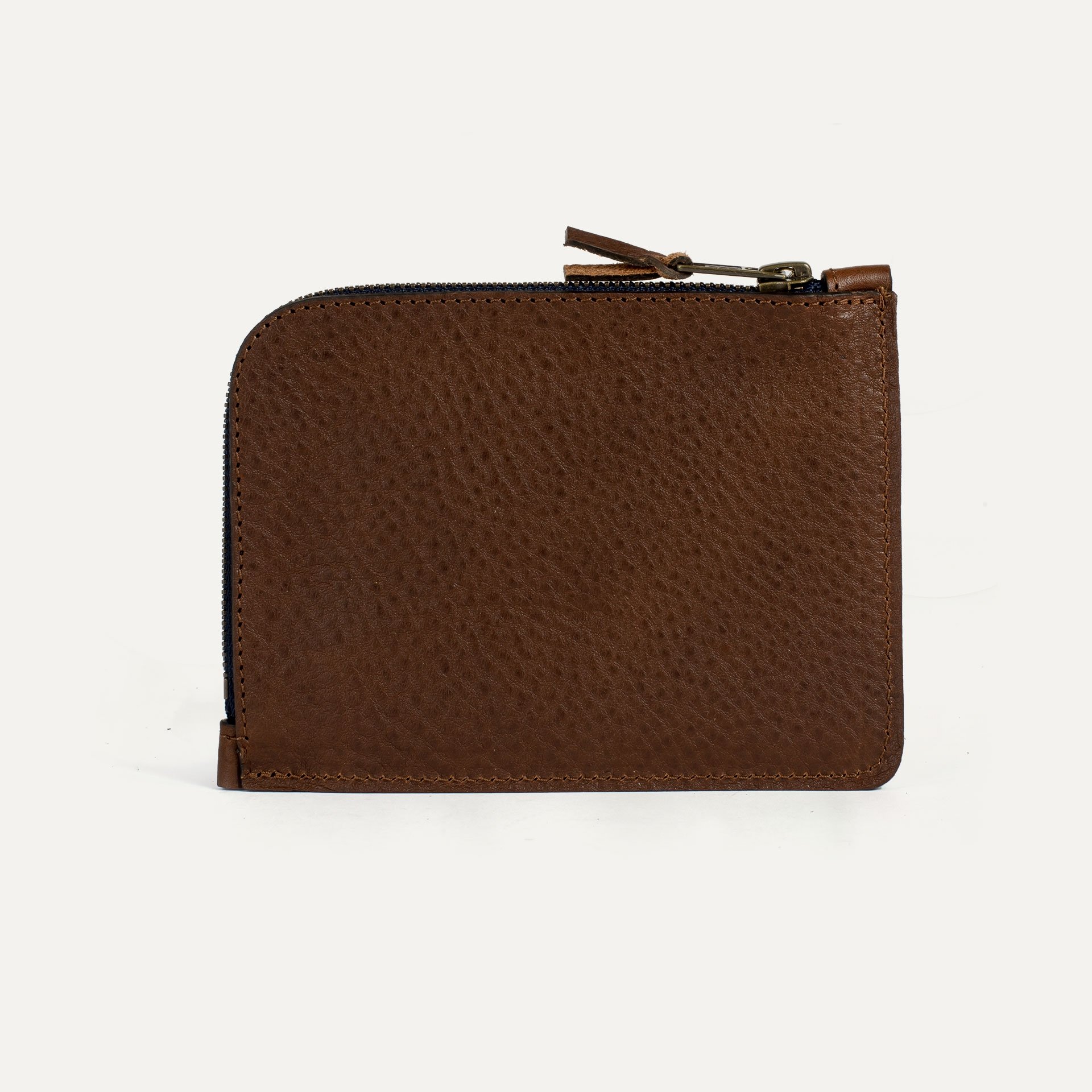 Porte monnaie zippé Daron / XL - Brun ambré (image n°2)