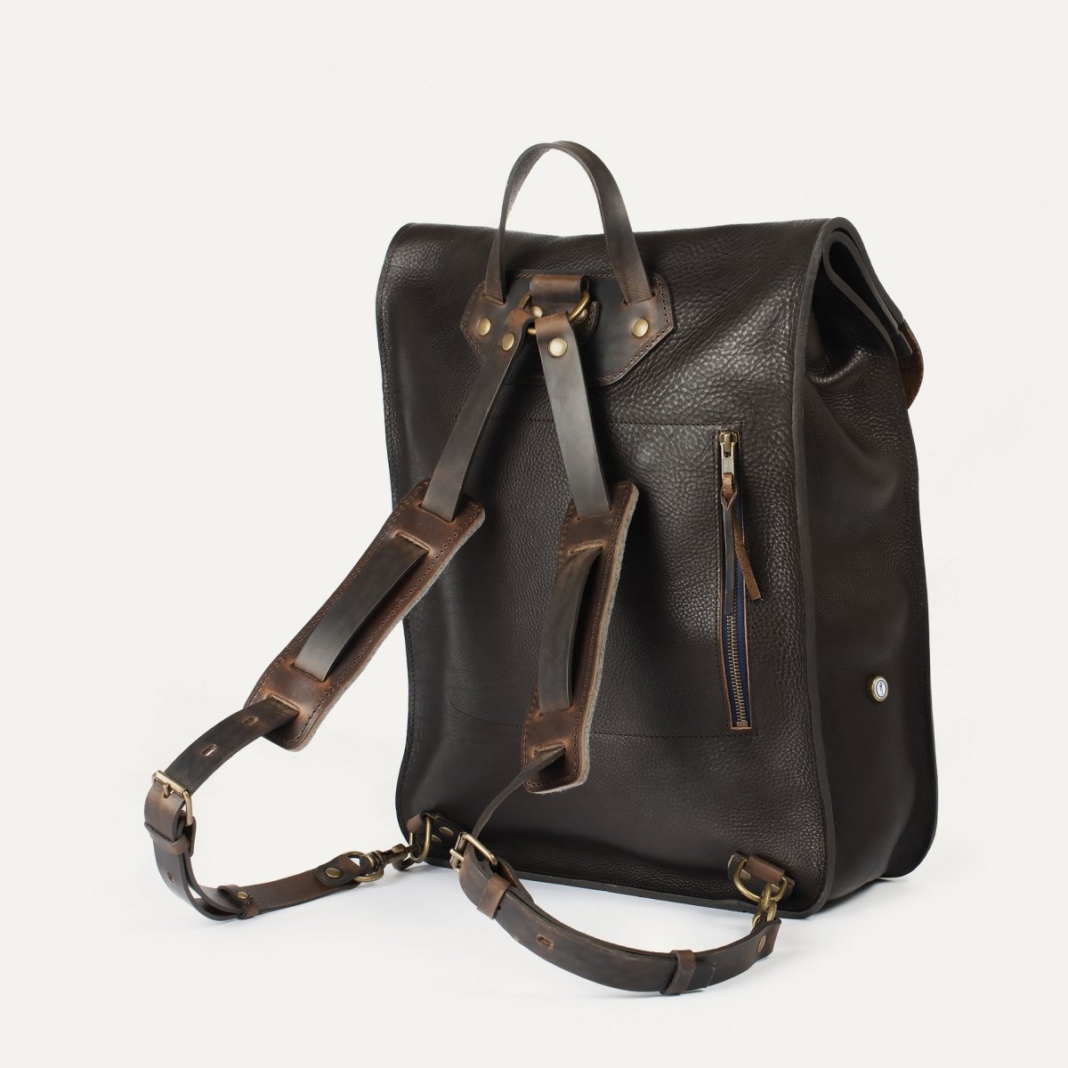 Deep Brown Leather Backpack Leather Rucksack Backpack Women 