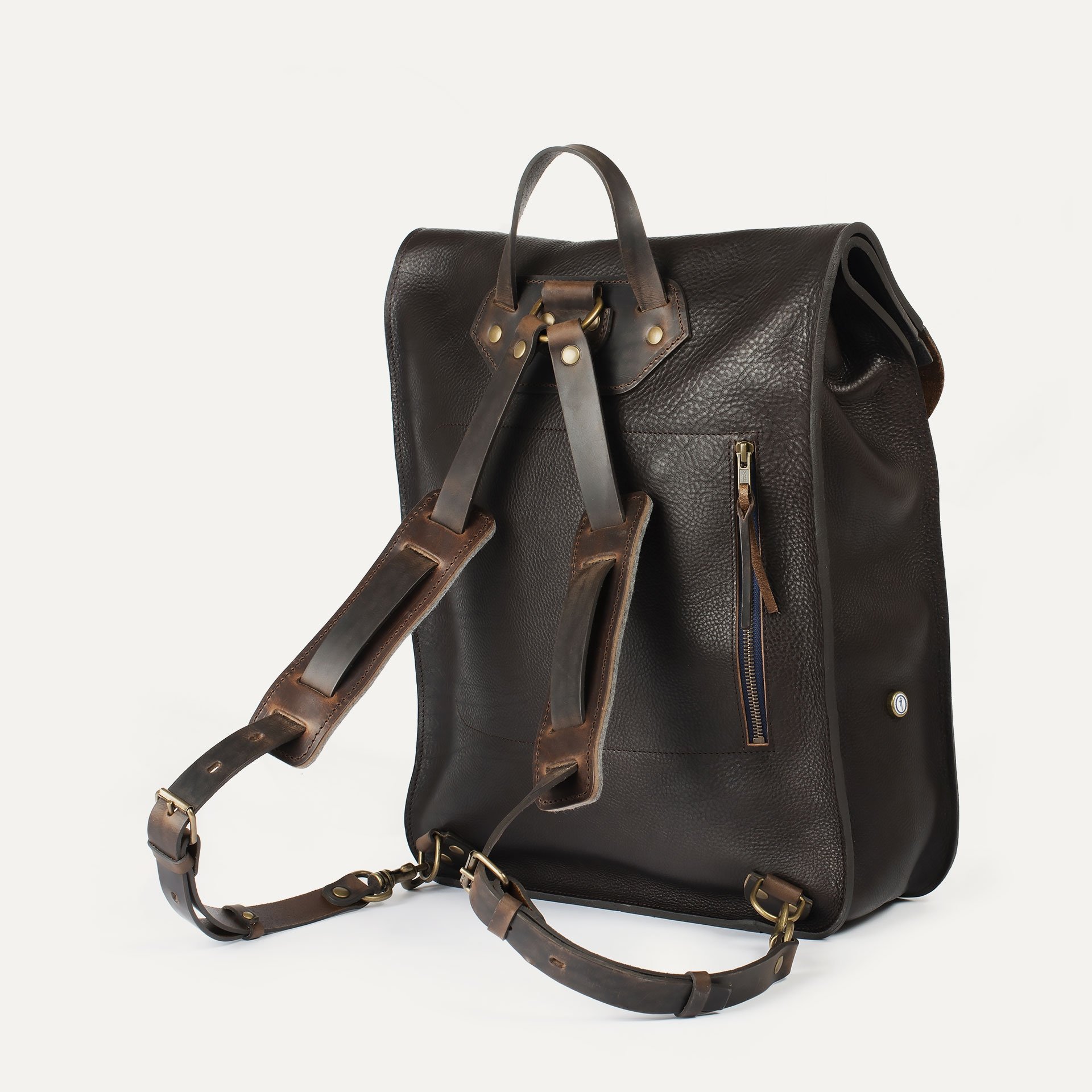 Arlo leather backpack - Dark Brown / E Pure (image n°3)