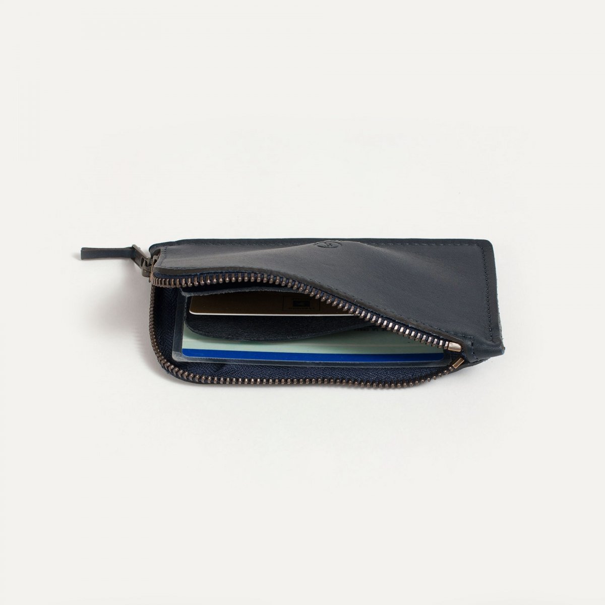Pognon zippered purse  / L - Navy Blue (image n°3)