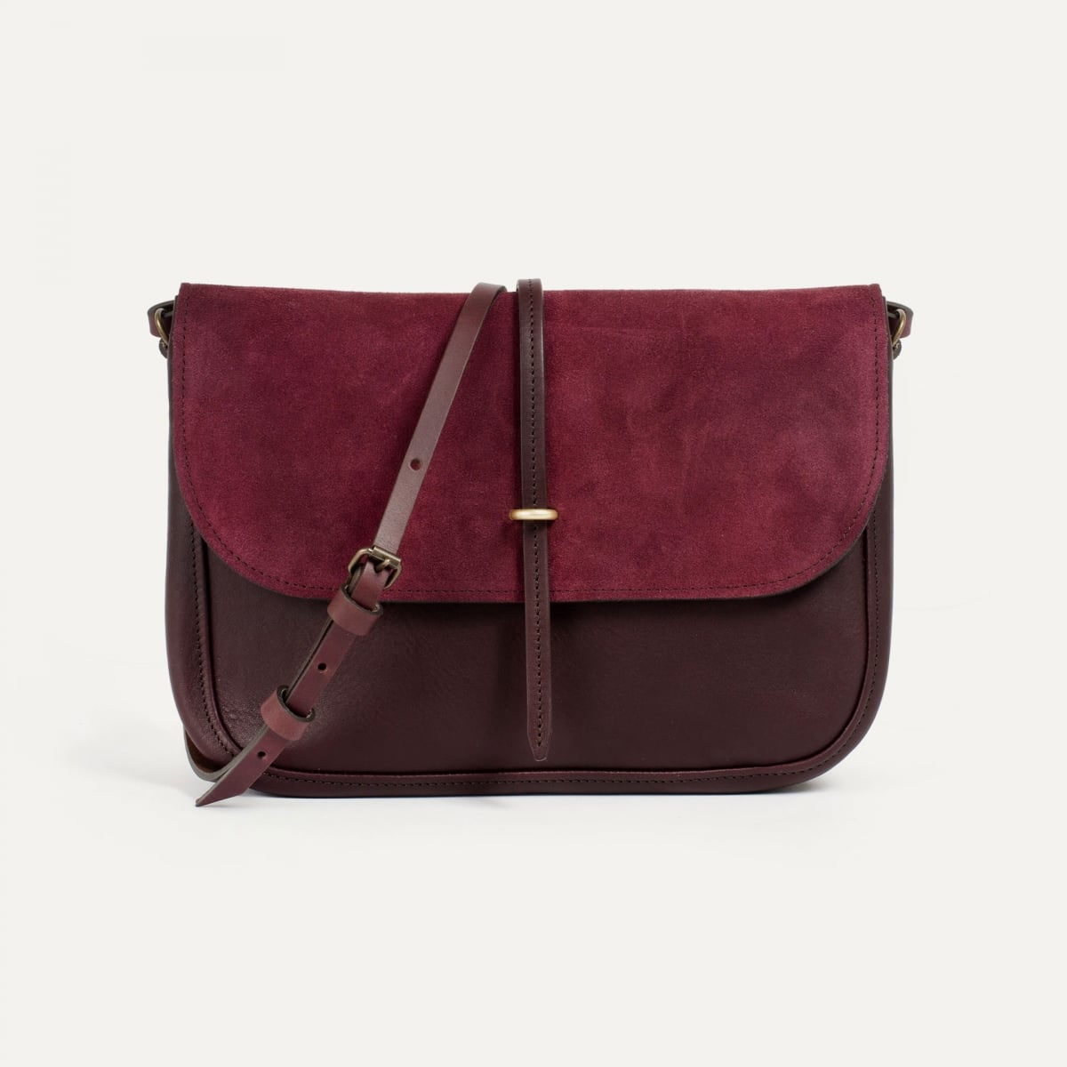 Sac postier Pastel - Bordeaux / Mix (image n°1)