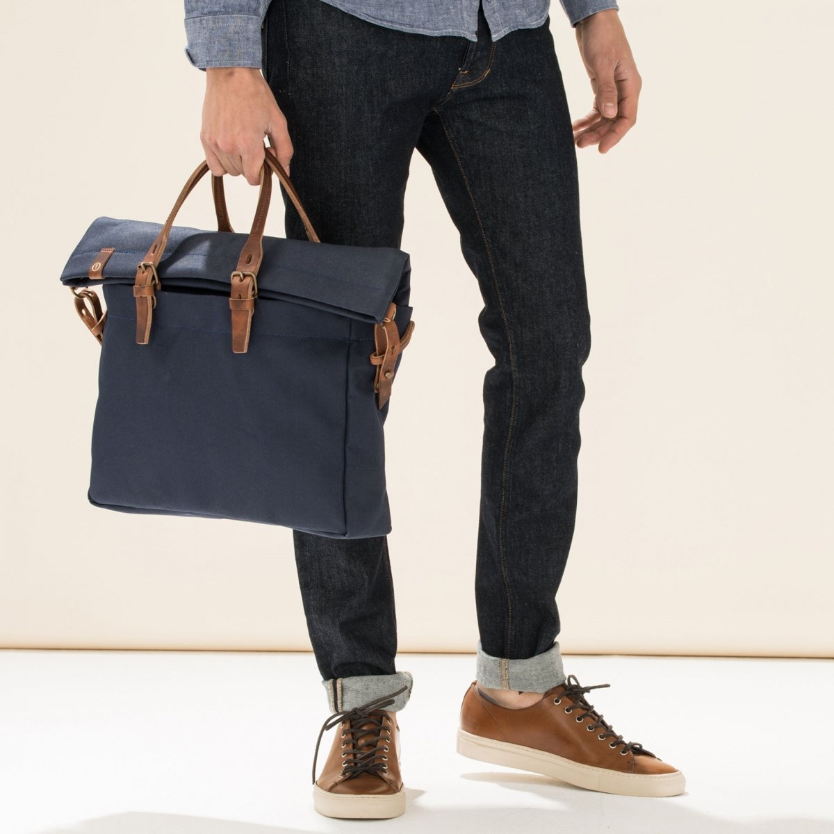 Business bag Remix for men - Navy Blue I Made in France