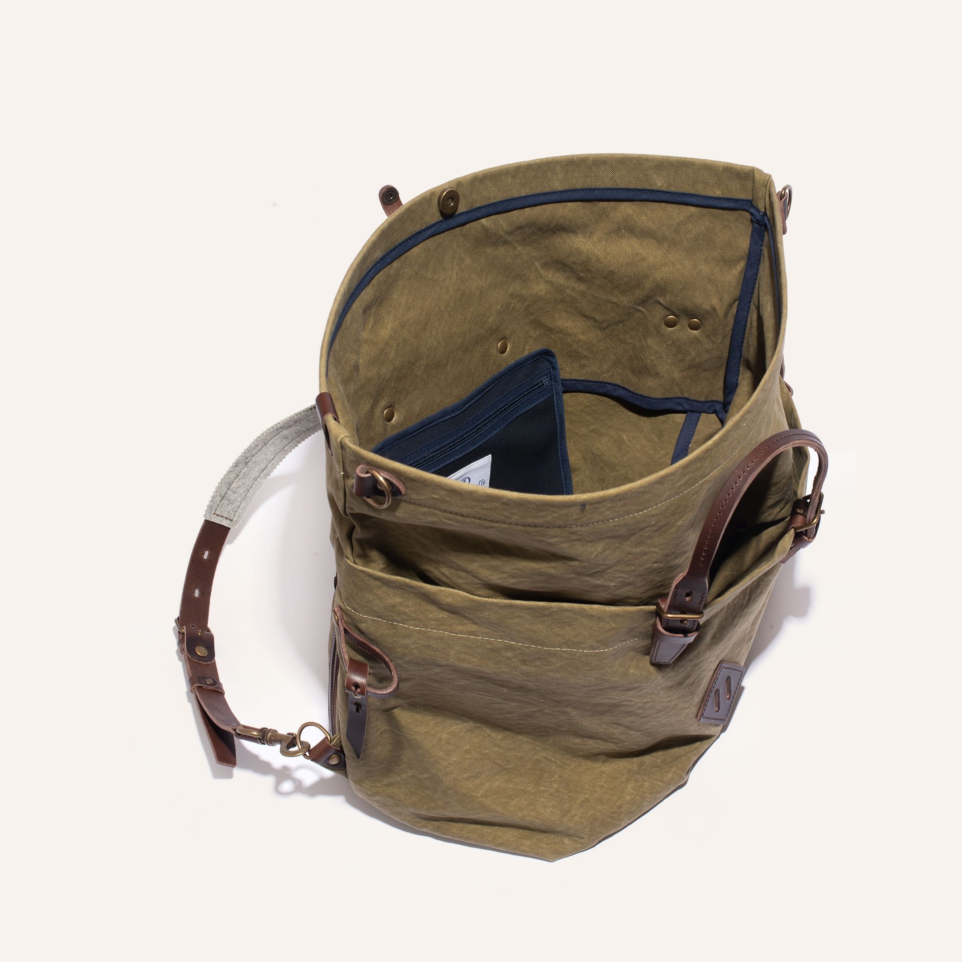 Woody L Backpack - Khaki stonewashed (image n°4)