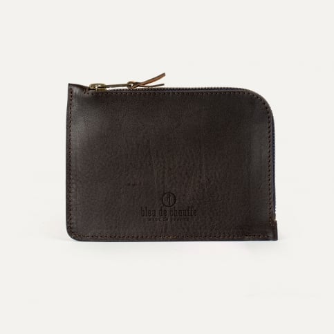Daron zippered purse / XL - Dark Brown