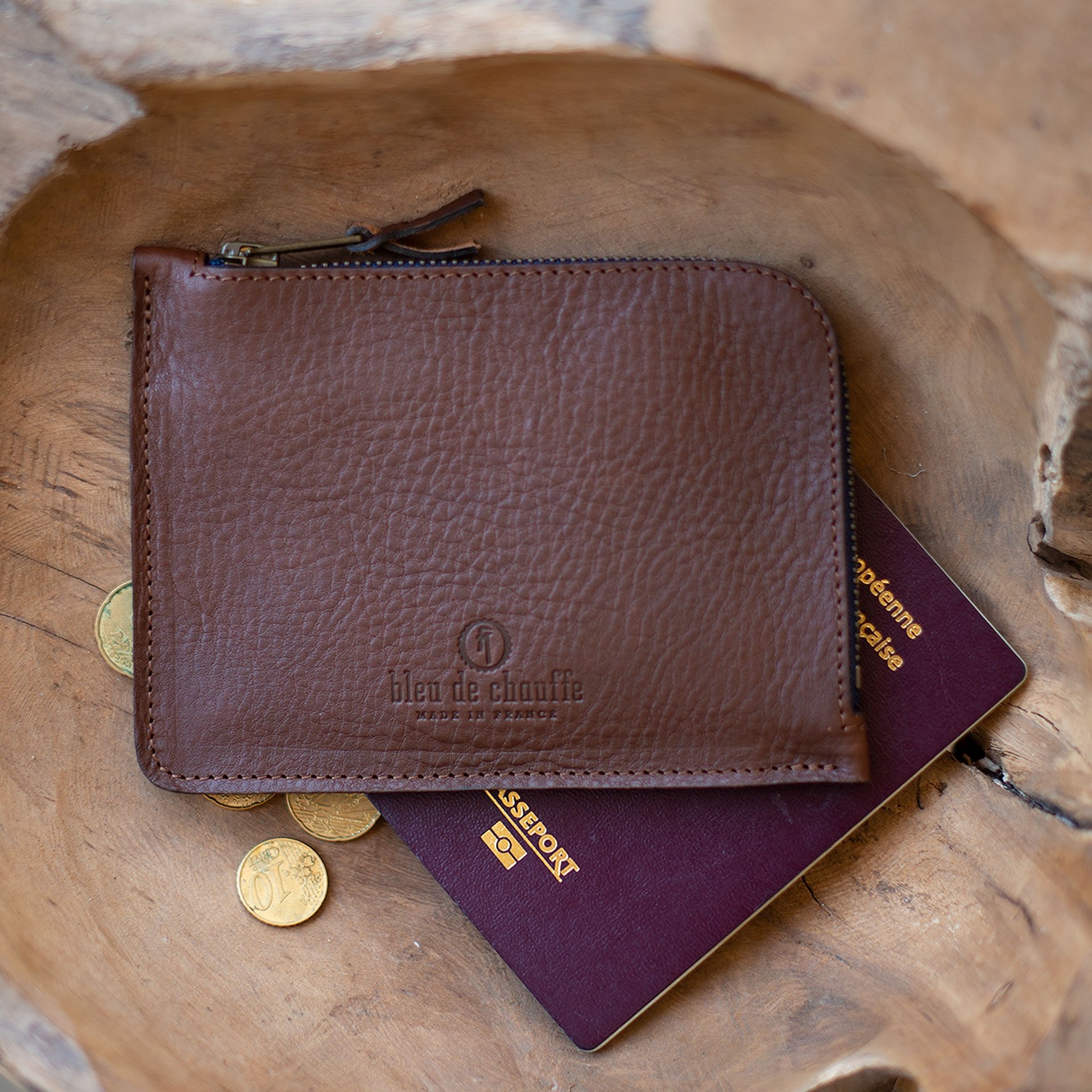 Daron zippered purse / XL - Amber Brown (image n°4)