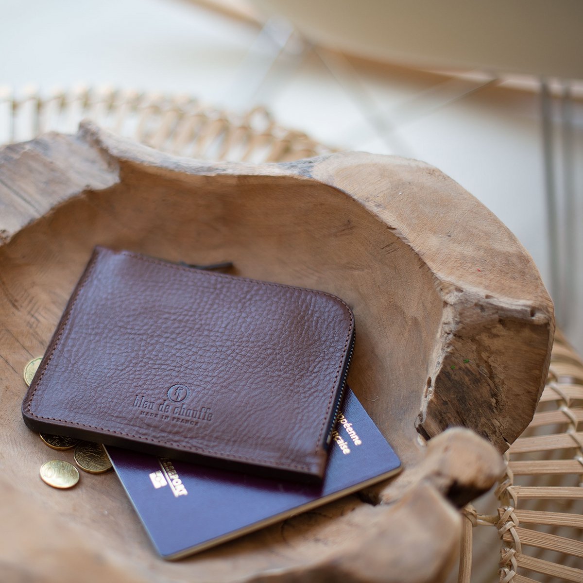 Daron zippered purse / XL - Amber Brown (image n°3)
