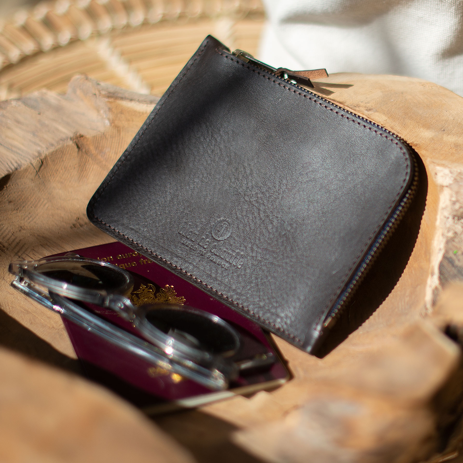 Daron zippered purse / XL - Dark Brown (image n°3)