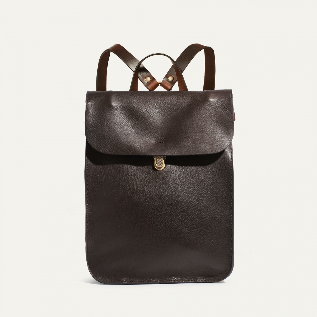 Puncho leather backpack - Dark Brown / E Pure (image n°1)