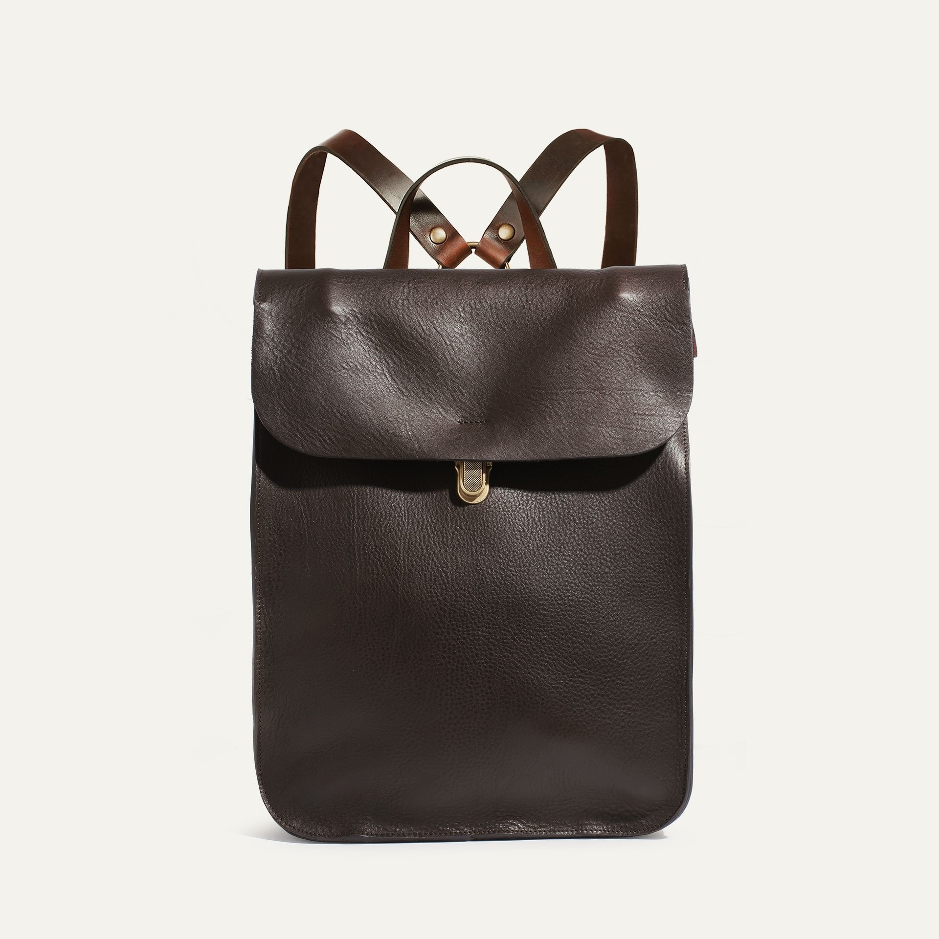 Puncho leather backpack - Dark Brown / E Pure (image n°1)