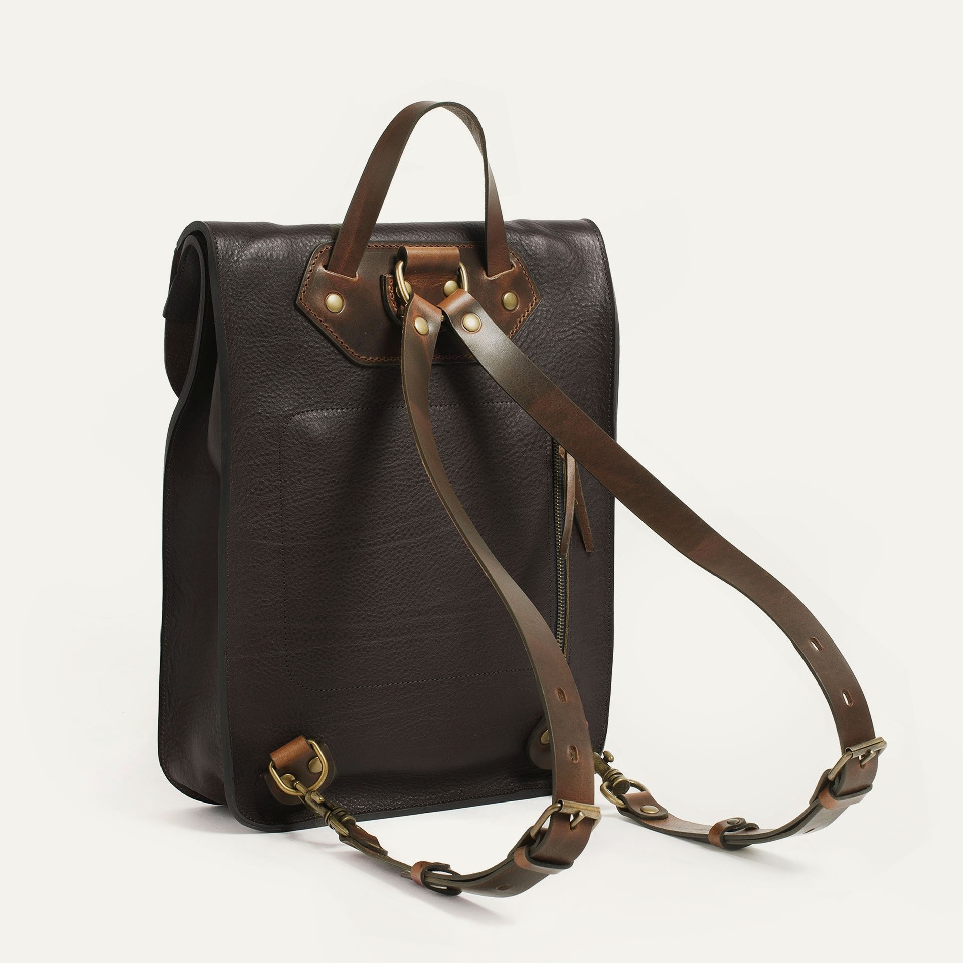 Puncho leather backpack - Dark Brown / E Pure (image n°3)