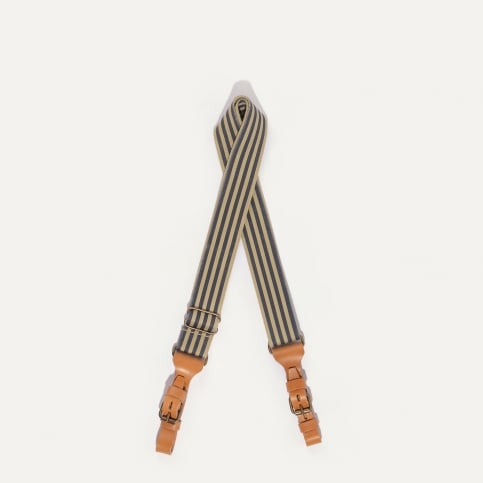 STRIPE shoulder strap - striped Marine Blue