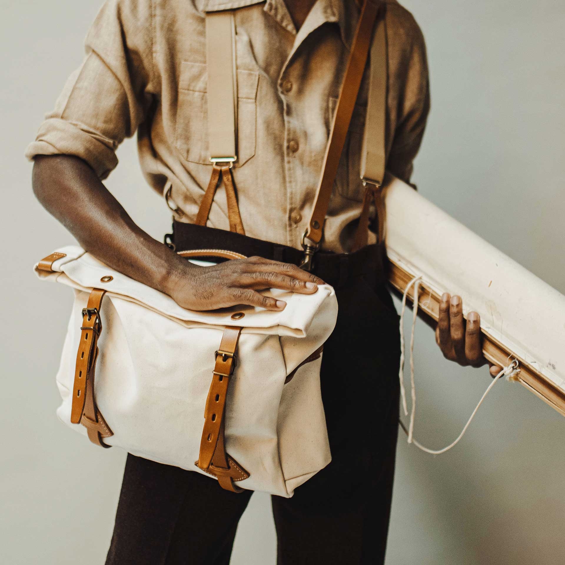 Gaston tool bag – “Musette” - Ecru (image n°7)