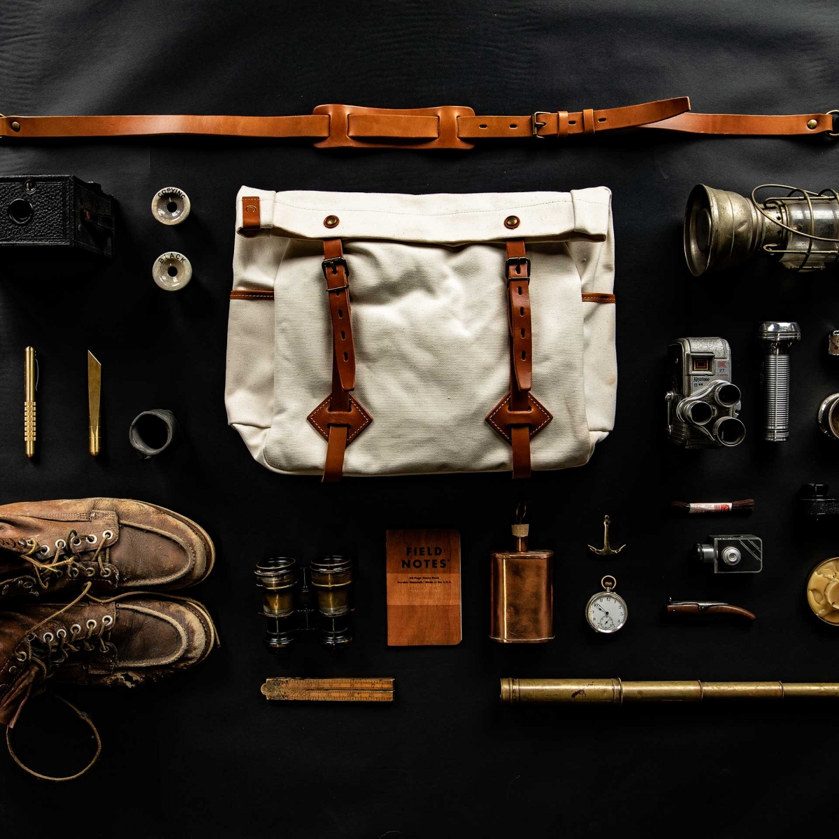 Gaston tool bag – “Musette” - Ecru (image n°5)