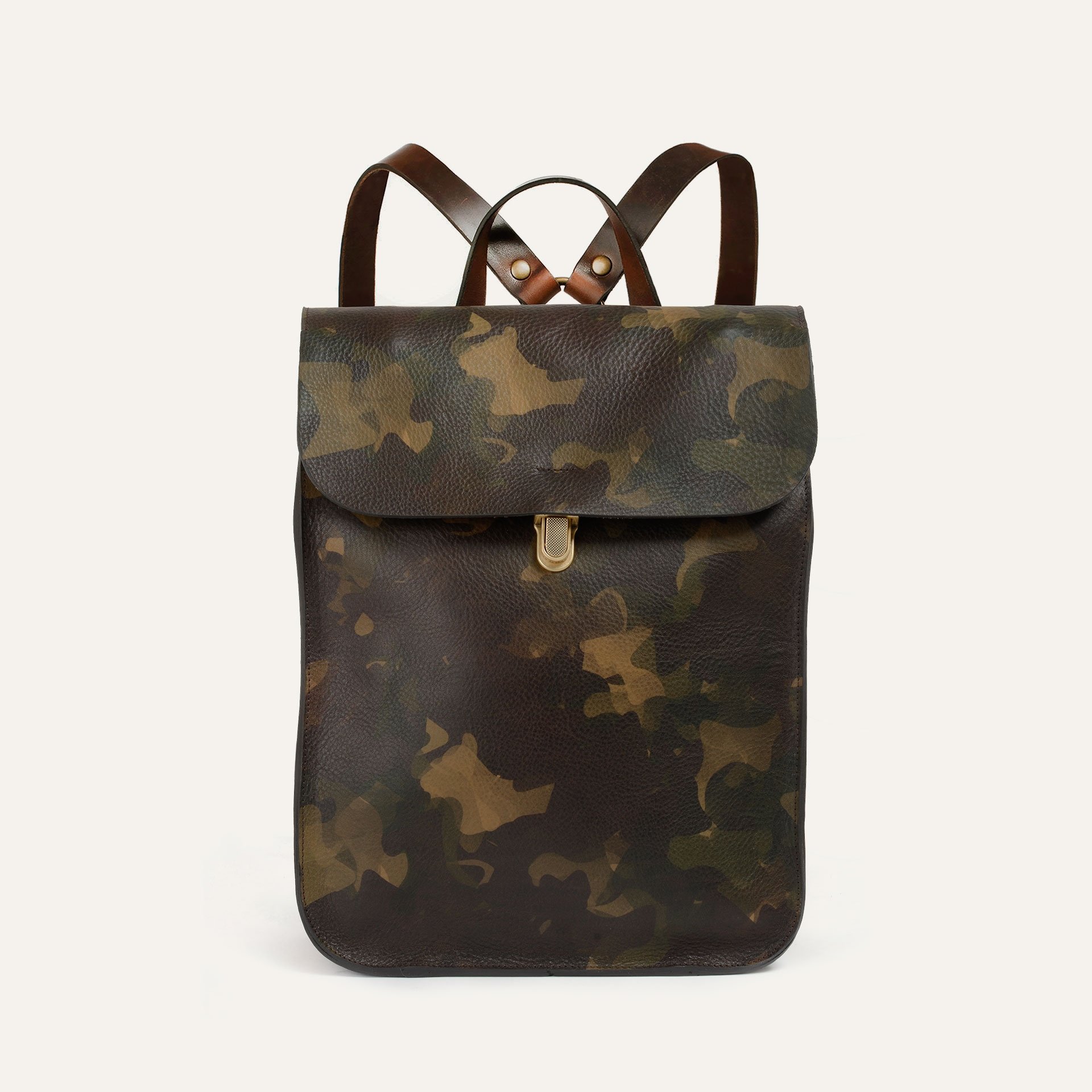 Puncho leather backpack - Camo (image n°1)