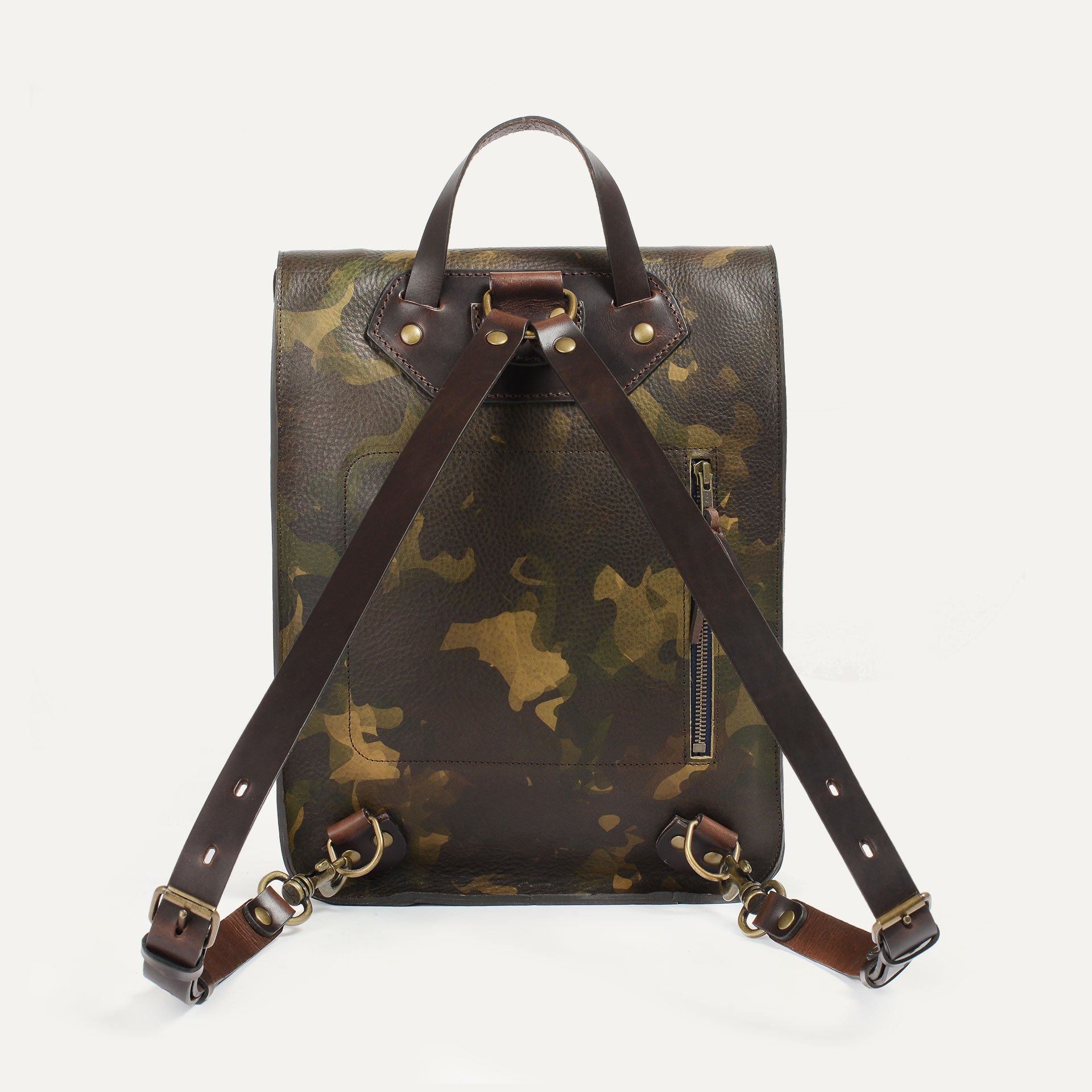 Puncho leather backpack - Camo (image n°3)