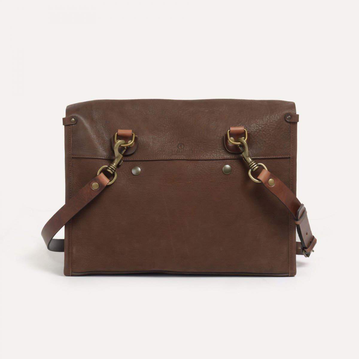 'Telegram' Postman bag  - Coffee / Waxed Leather (image n°3)