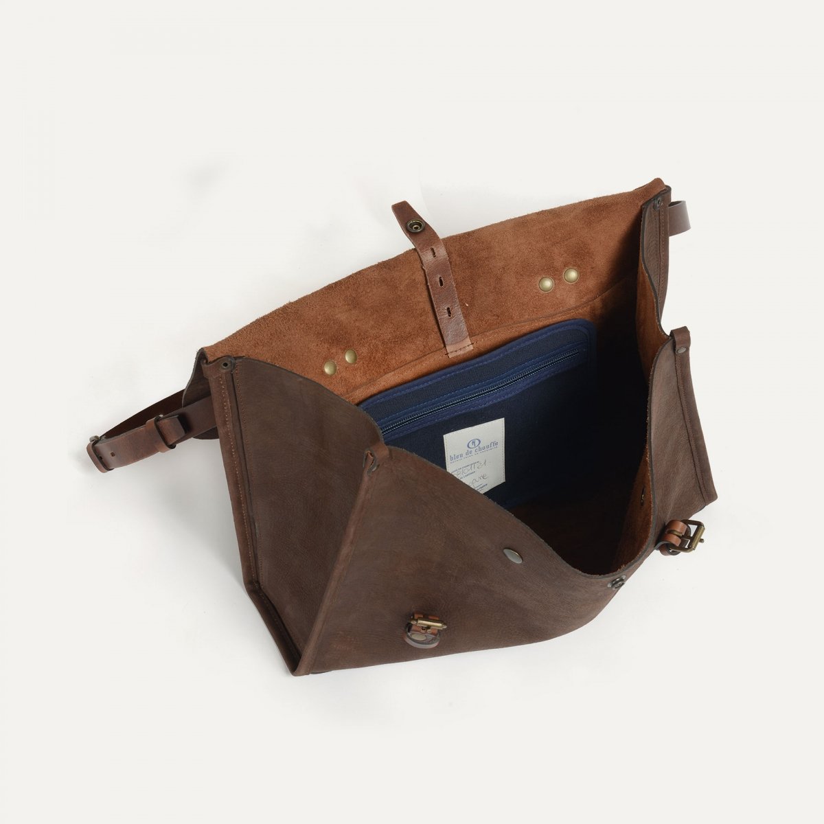 Sac Postier Telegram - café / Cuir Waxé (image n°5)