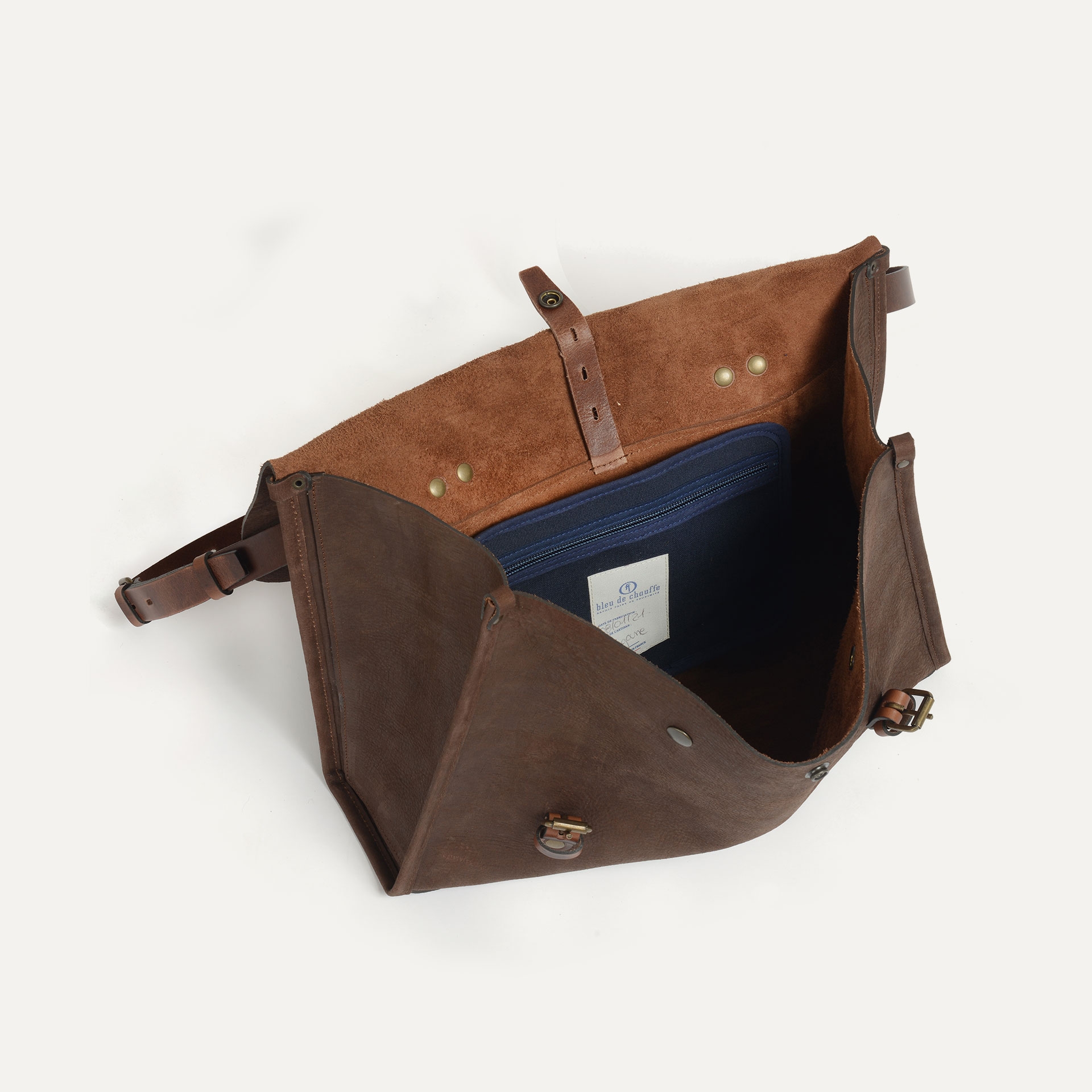 'Telegram' Postman bag  - Coffee / Waxed Leather (image n°5)