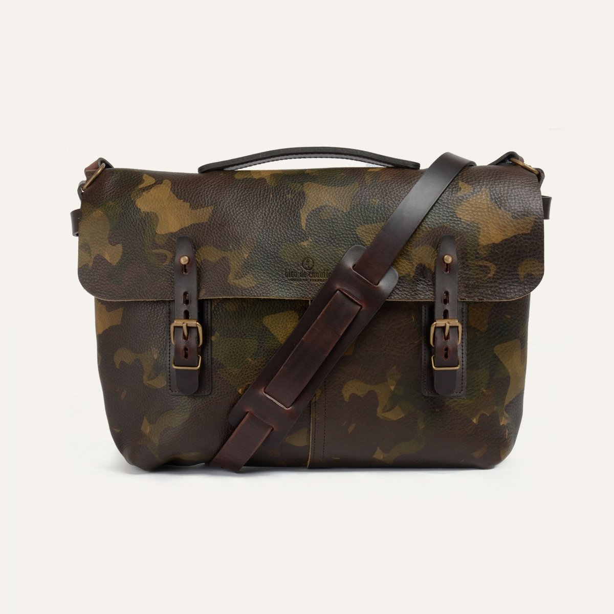 Lucien Satchel bag - Camo- Men's messenger bag - Made in France