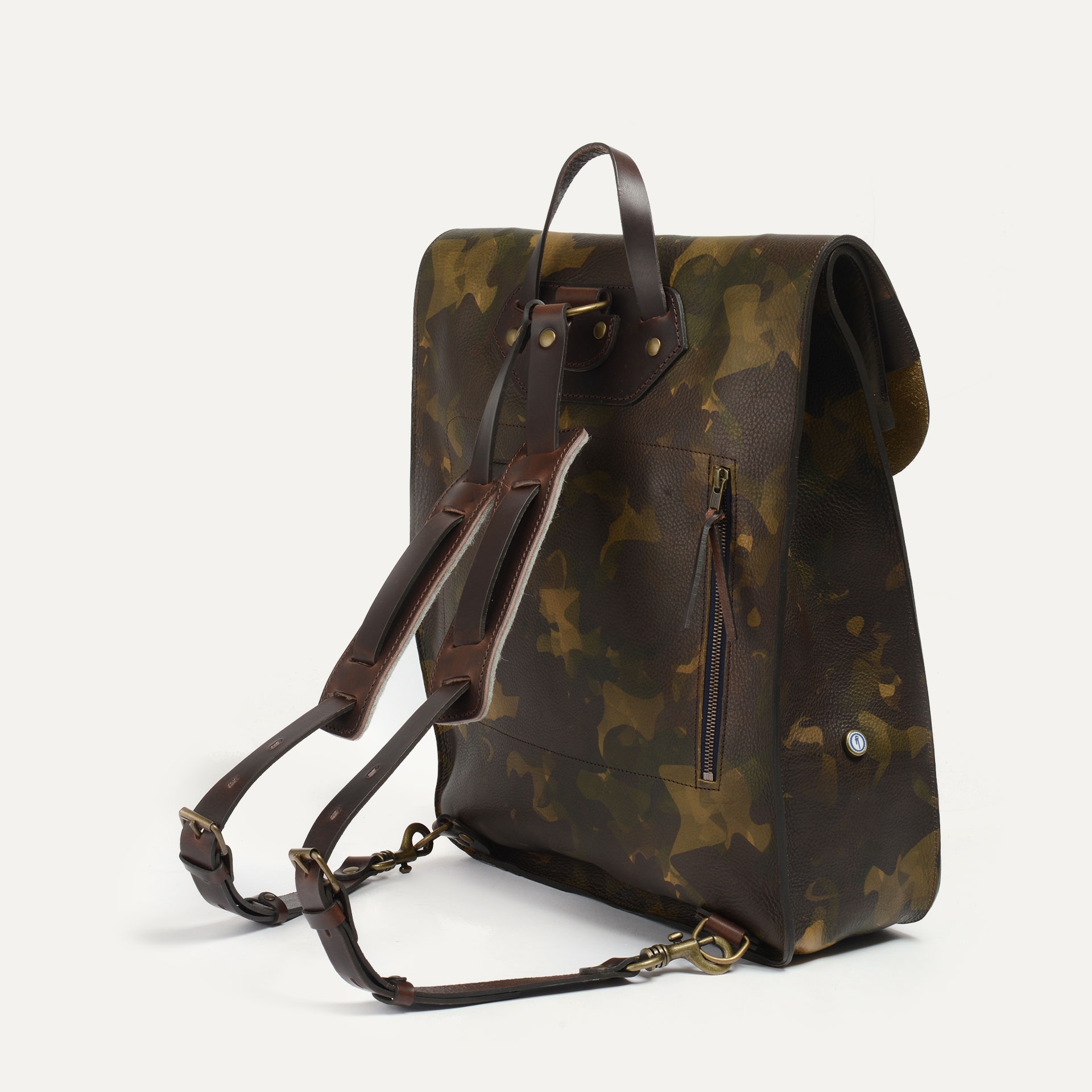 Arlo leather backpack - Camo / E Pure (image n°3)