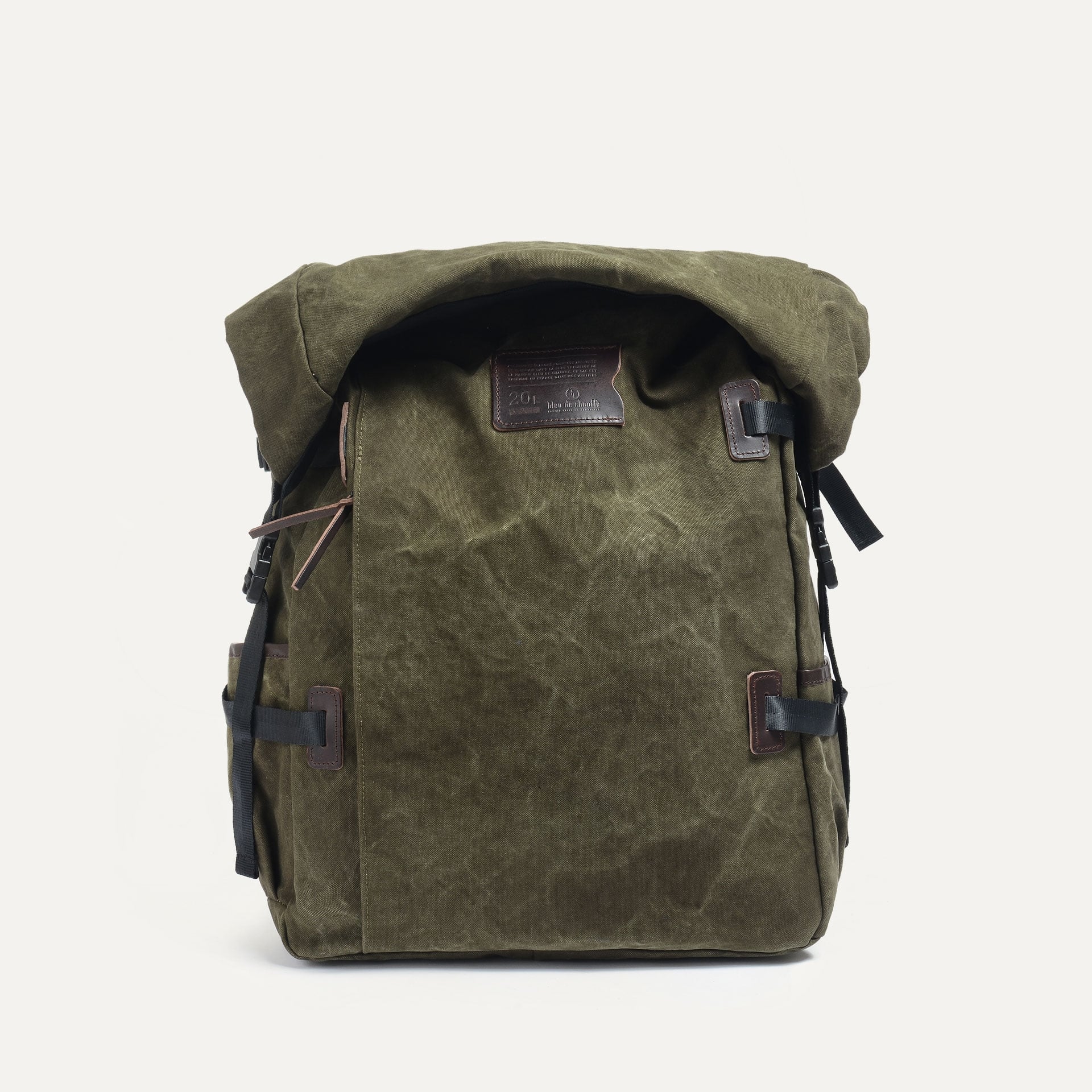 20L Basile Backpack - Dark khaki stonewashed (image n°1)