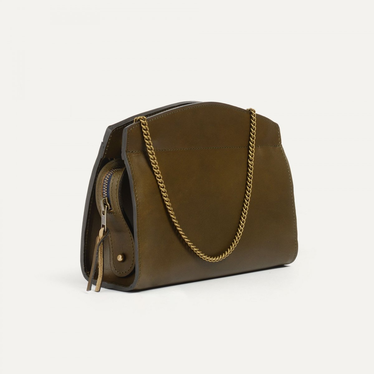 Origami S Zipped clutch bag - Khaki (image n°3)