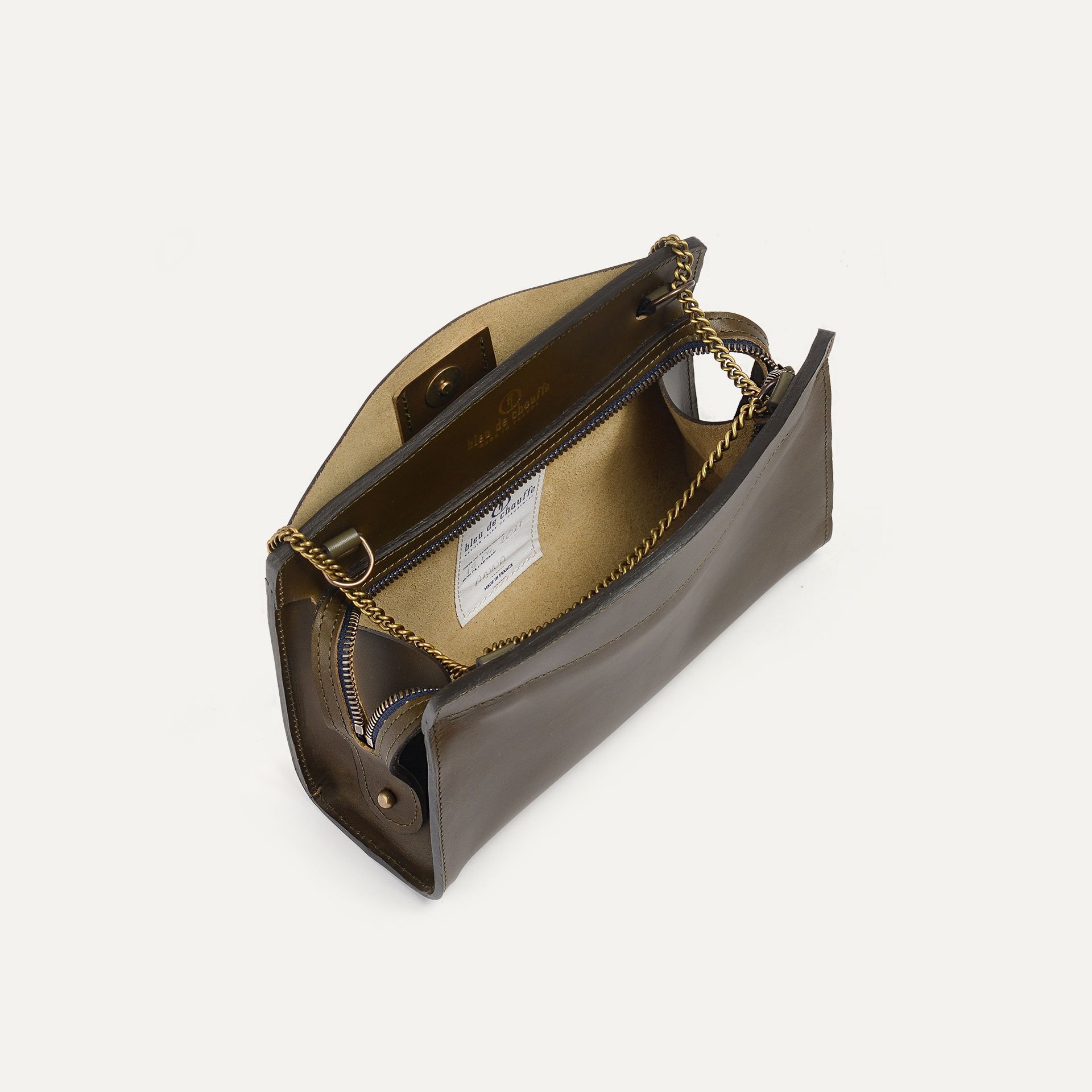 Origami S Zipped clutch bag - Khaki (image n°5)