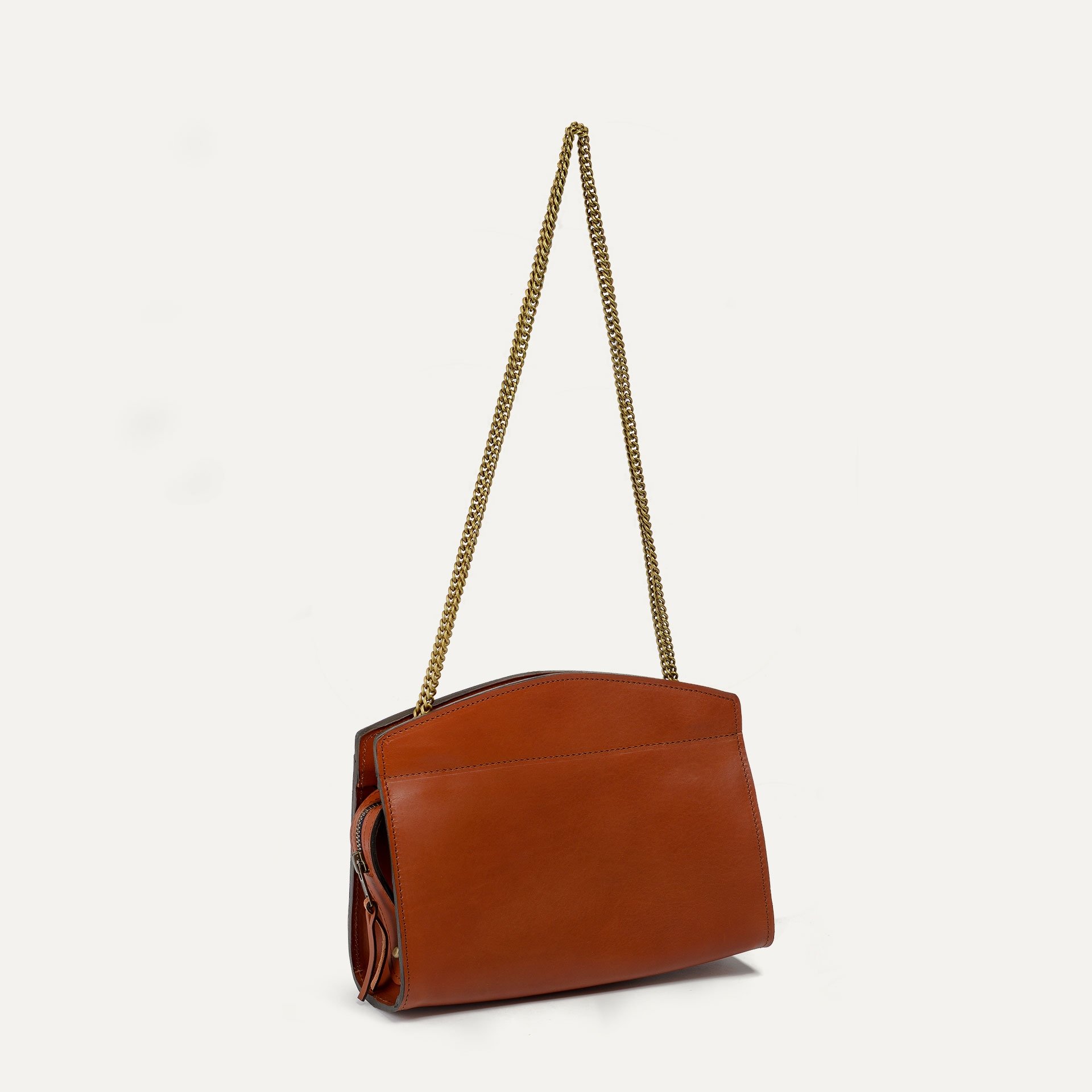 Origami S Zipped clutch bag -Rust (image n°3)