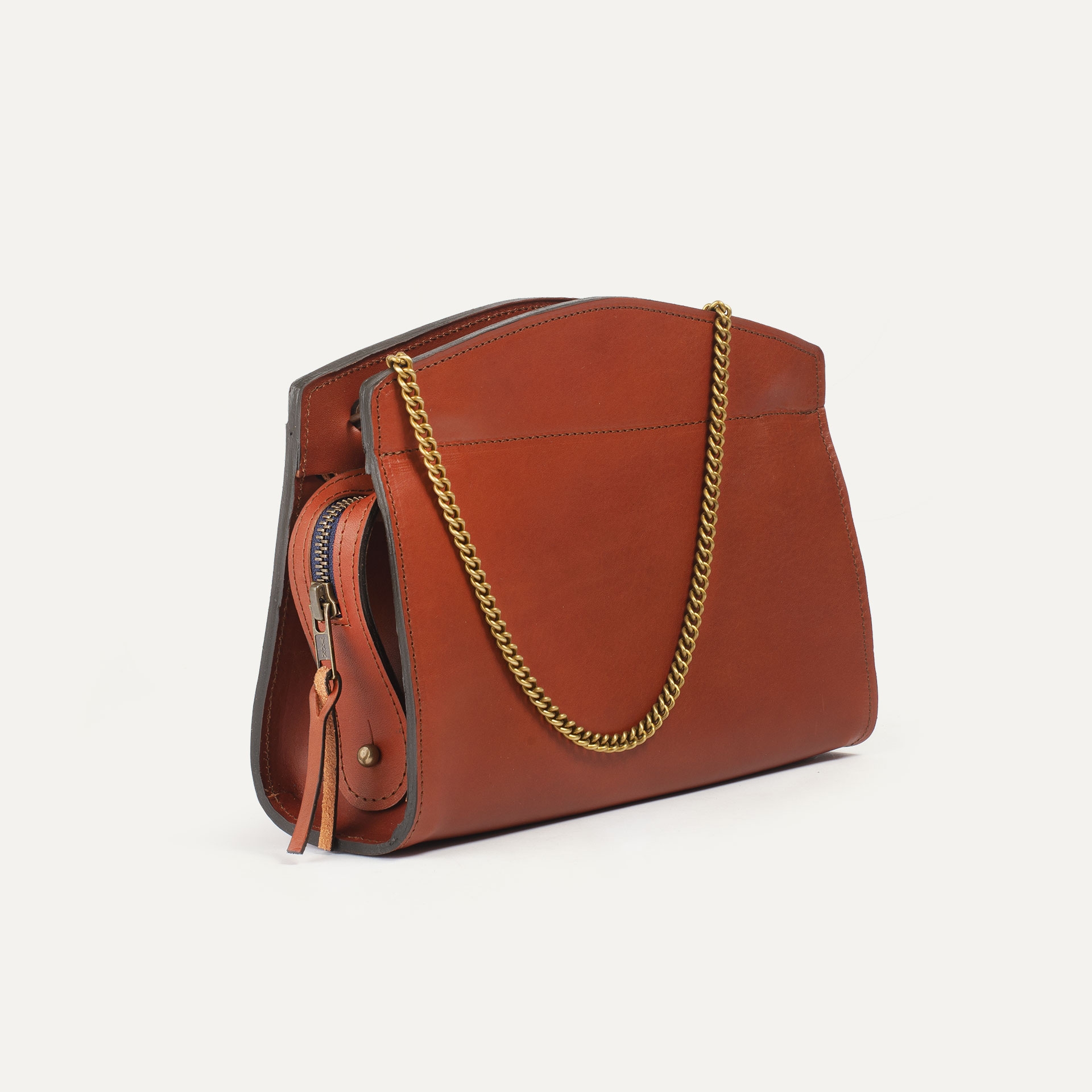 Origami S Zipped clutch bag -Rust (image n°2)