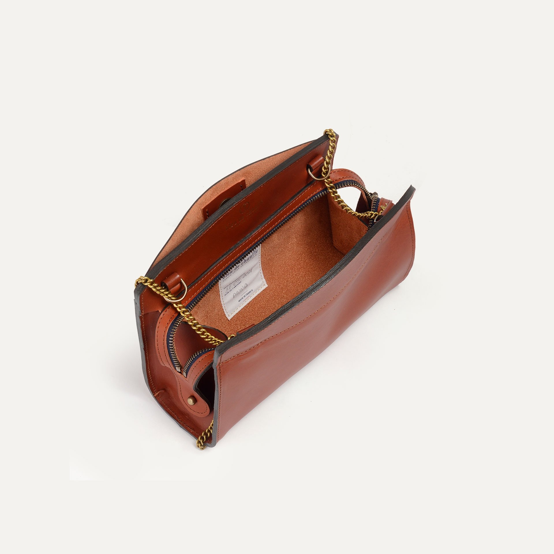 Origami S Zipped clutch bag -Rust (image n°5)